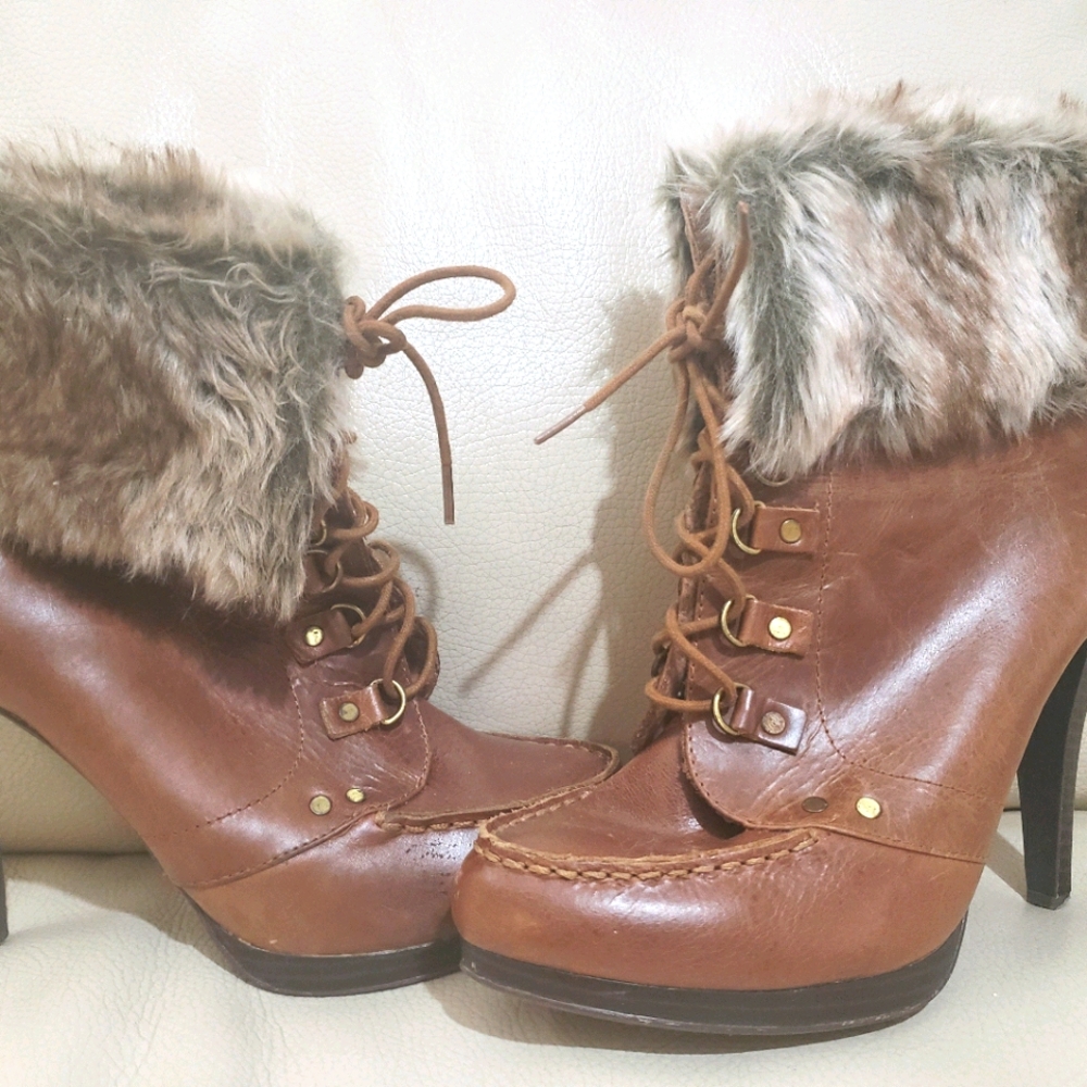 Fur booties